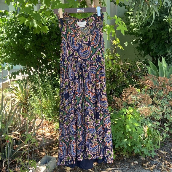 Anthropologie Dress “Elmira" Paisley Ruffle Maxi NWOT Sz 4 - Picture 2 of 8